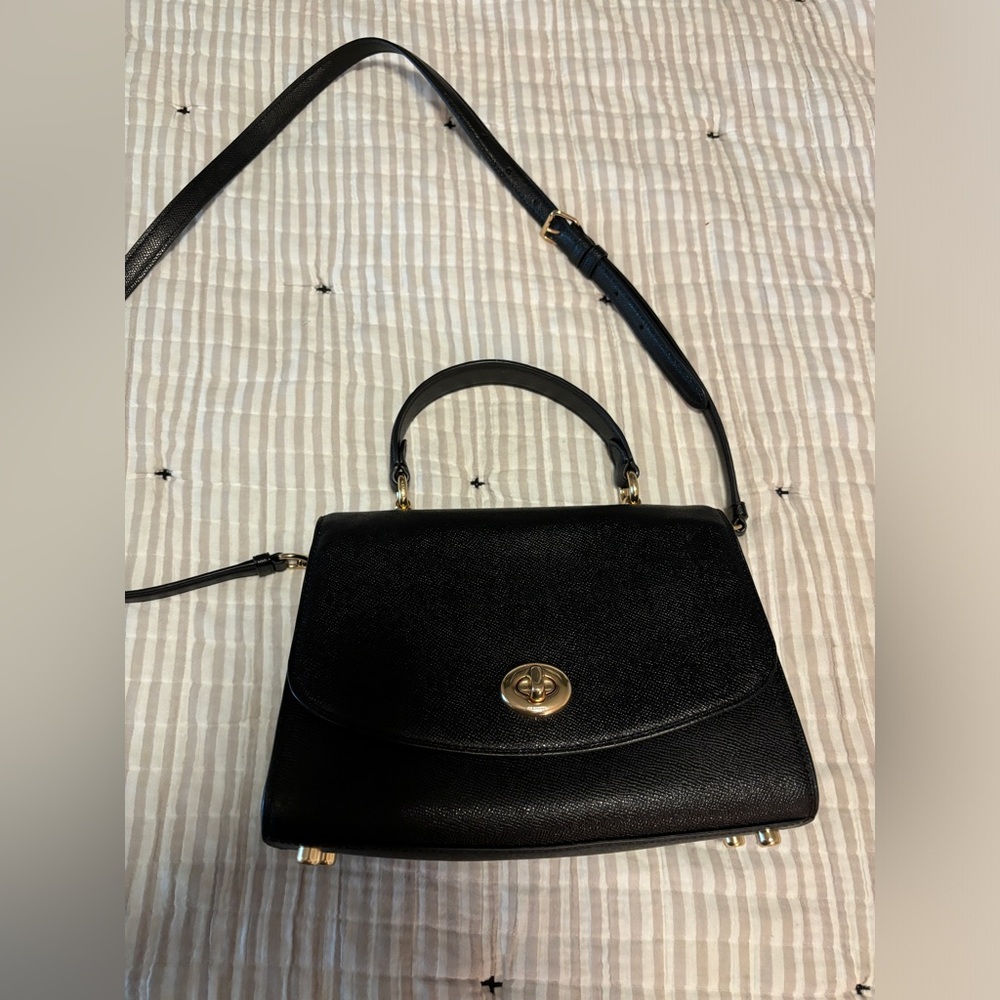 Coach Tilly top handle satchel black leather